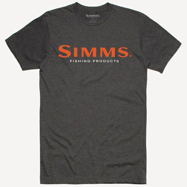 Футболка Simms Logo T-Shirt (Мужской; XXL; Charcoal Heather)